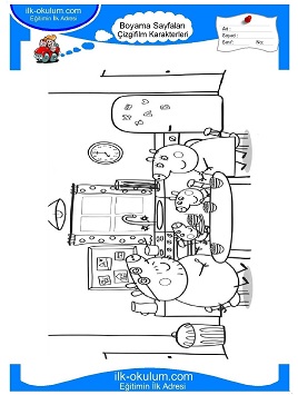 Çocuklar İçin Peppa Pig Boyama Sayfaları 